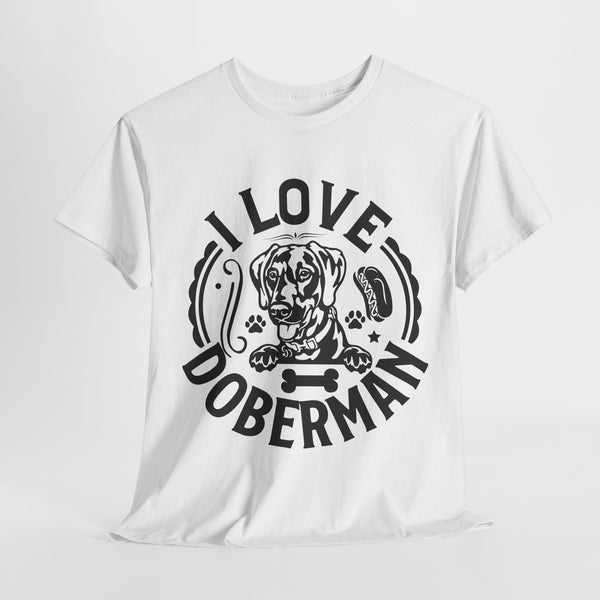 i love my doberman pets lover tshirt