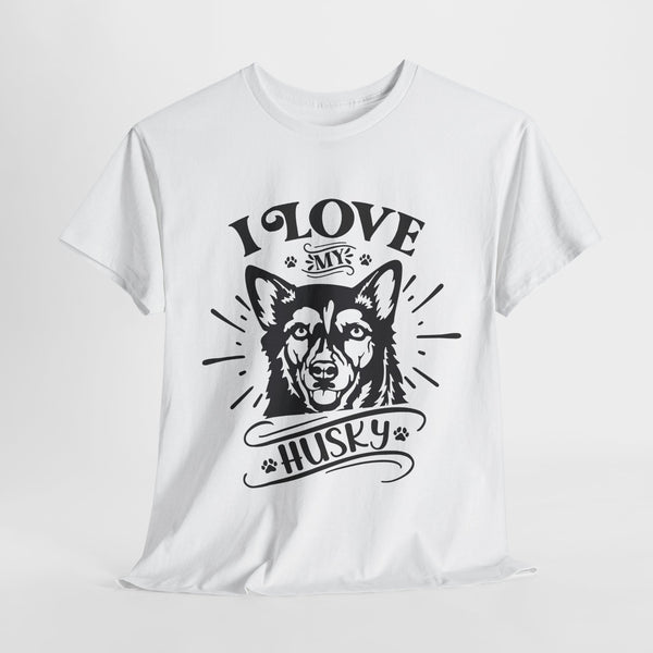 i love my husky pets lover tshirt