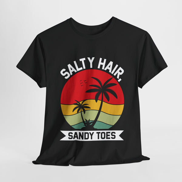 salty hair sandy toes holiday tshirt