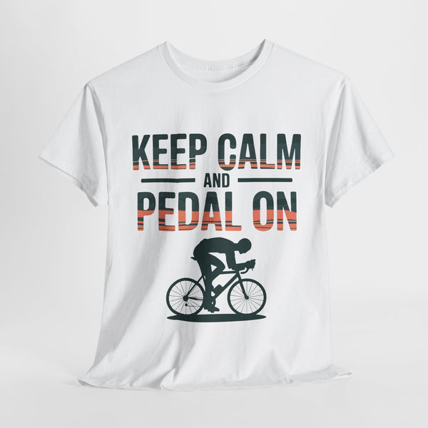 Keep Calm and Pedal ON cycling tshirt