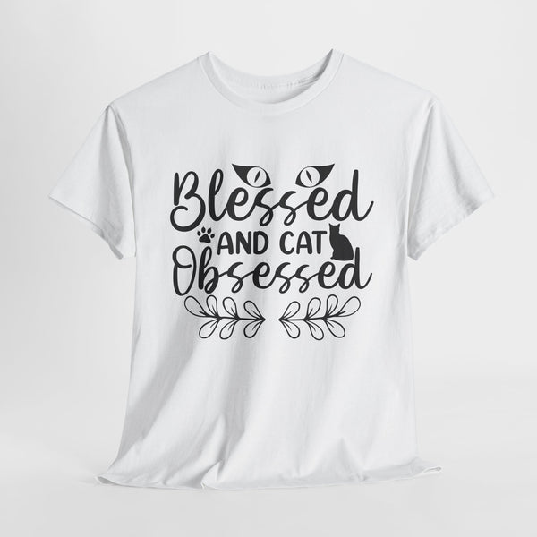 blessed and cat obsessed pets lover tshirt