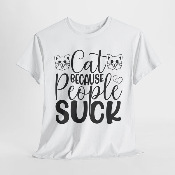 cat because people suck pets lover tshirt