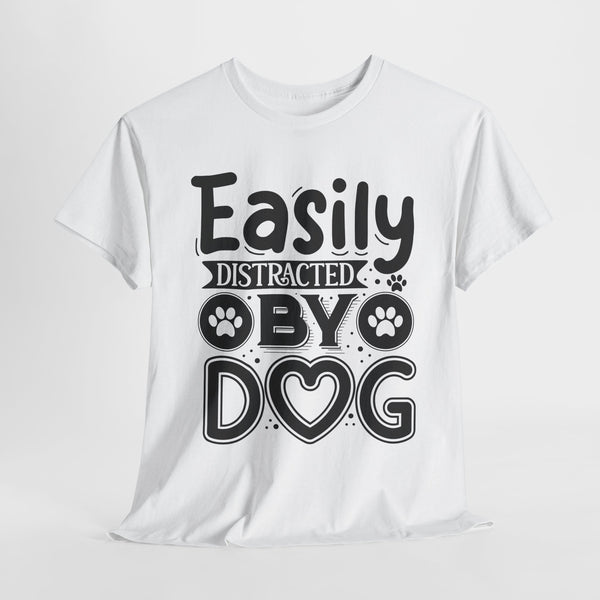 easily distracted by dog pets lover tshirt